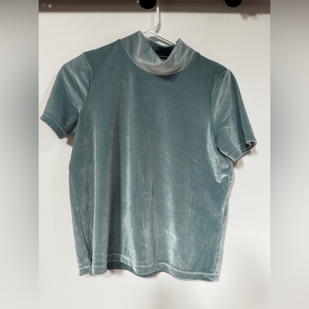 Madewell Velvet Short Sleeve Top